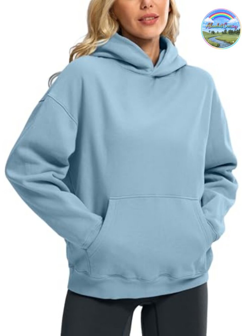 Oversized Fleece Hoodie Women Pullover Sweatshirt Kangaroo Pocket Winter Warm